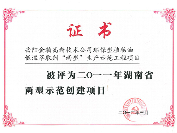 示范性工程項目